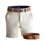 Shorts with a tie belt